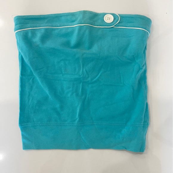 Authentic Y2K Aqua Abercrombie and Fitch Tube Top w Built in Bra - Picture 1 of 4